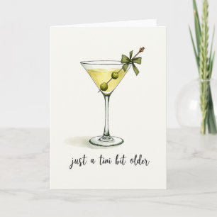 Carte d'anniversaire avec illustration de cocktail