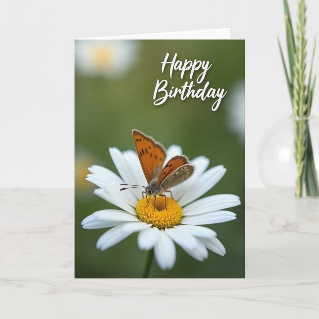 Carte d'anniversaire avec illustration d'insecte (Devant)