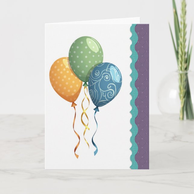 Carte d'anniversaire avec illustration d'orbe past (Devant)