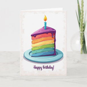 Carte d'anniversaire avec illustration joyeuse