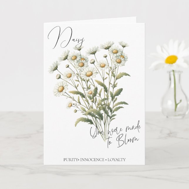 Carte d'anniversaire avec la fleur de naissance d' (Petite plante)