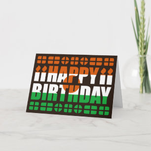 Carte d'anniversaire avec le drapeau du Niger