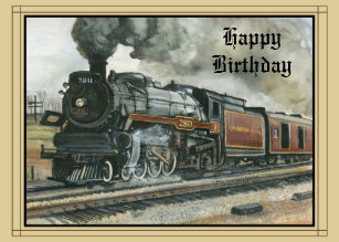 Cartes Train Vapeur D Anniversaire Zazzle Fr