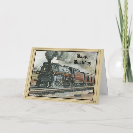 Carte D Anniversaire Avec Le Train Zazzle Fr