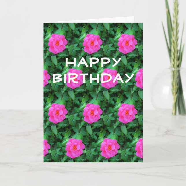 Carte d'anniversaire avec motif floral de Jo Image (Devant)