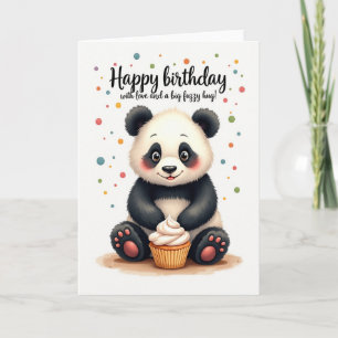 Carte d'anniversaire avec ours en peluche