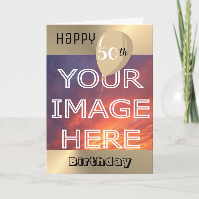 Carte d'anniversaire avec photo personnalisée (Devant)