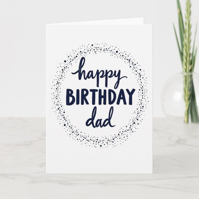 Carte d'anniversaire avec points et bordure pour p (Devant)