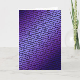 Carte d'anniversaire avec répéter le texte uni