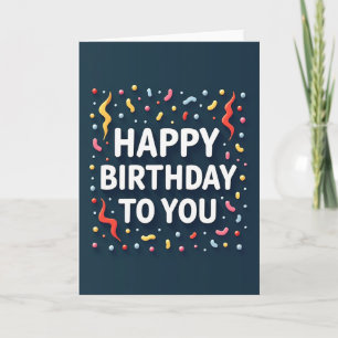 Carte d'anniversaire avec texte 3D jubilatoire