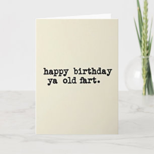 Carte d'anniversaire avec texte rétro humoristique