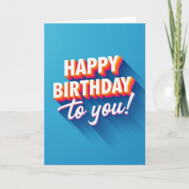 Carte d'anniversaire avec texte sculpté (Devant)