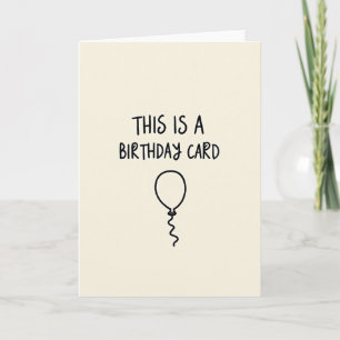 Carte d'anniversaire avec un ballon délimité douce