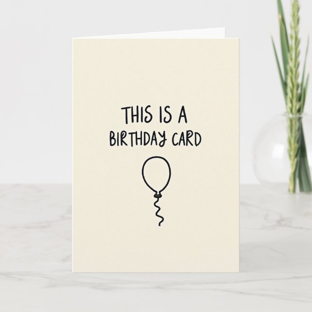 Carte d'anniversaire avec un ballon délimité douce (Devant)