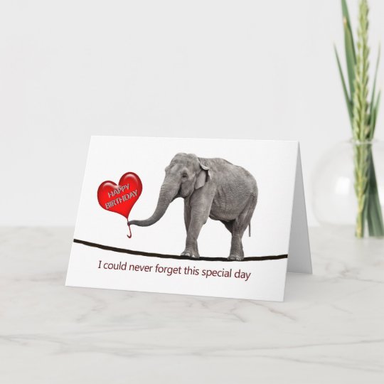 Carte D Anniversaire Avec Un Elephant De Marche De Zazzle Fr