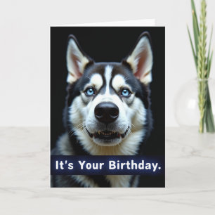 Carte d'anniversaire avec un regard intense