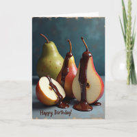 Carte d'anniversaire avec une pluie de fruits sucr