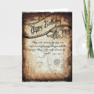 Carte d'anniversaire avec une touche de Poe