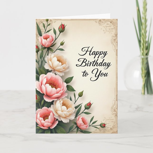 Carte d'anniversaire avec vœux écrits (Devant)