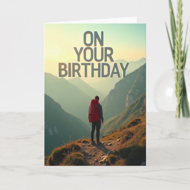 Carte d'anniversaire aventure (Devant)