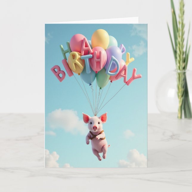 Carte d'anniversaire Aventure dans le ciel (Devant)