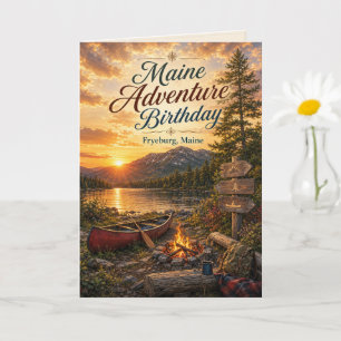 Carte d'anniversaire Aventure dans le Maine Fryebu