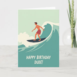 Carte d'anniversaire Aventure de vague