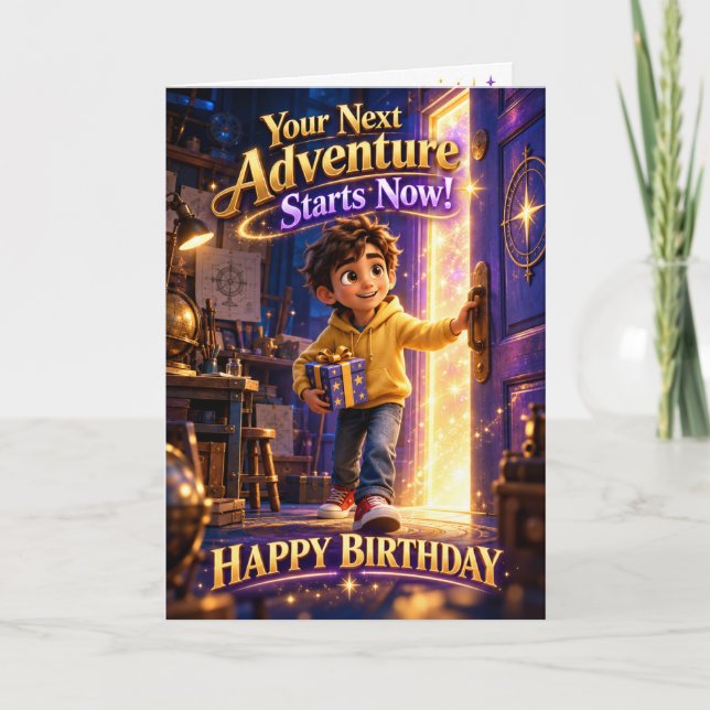 Carte d'anniversaire Aventure de Ziggy AnimatedLab (Devant)