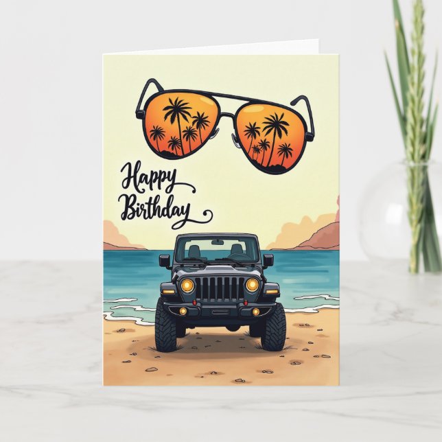 Carte d'anniversaire Aventure festive (Devant)