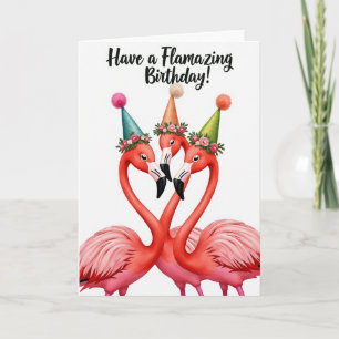 Carte d'anniversaire aviaire fantaisiste
