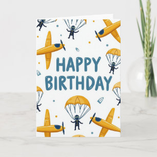 Carte d'anniversaire Avion d'aventure