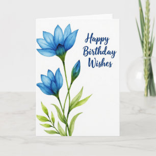 Carte d'anniversaire Azure Bloom