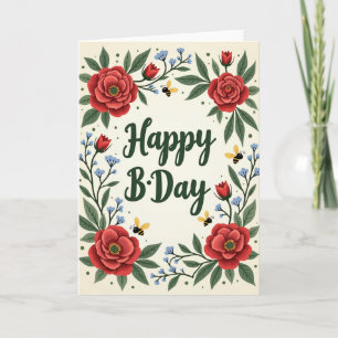 Carte d'anniversaire Azure Floret