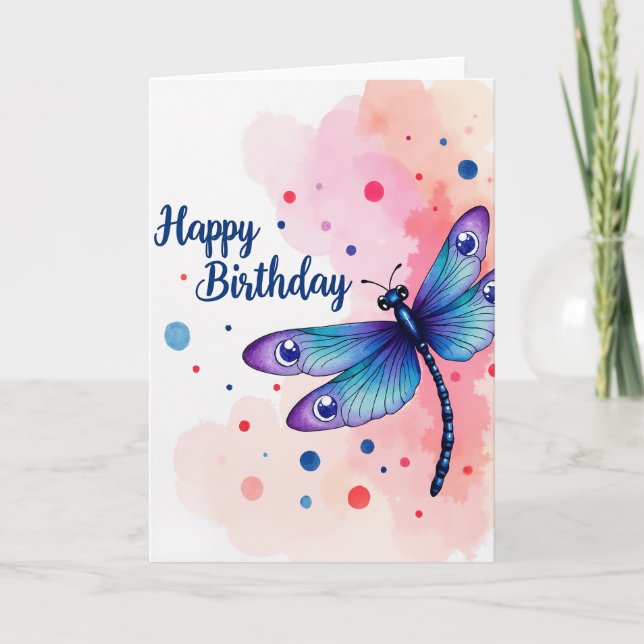 Carte d'anniversaire Azure Wing (Devant)