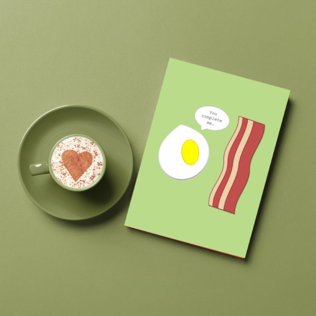 Carte d'anniversaire Bacon et Oeufs (Créateur téléchargé)