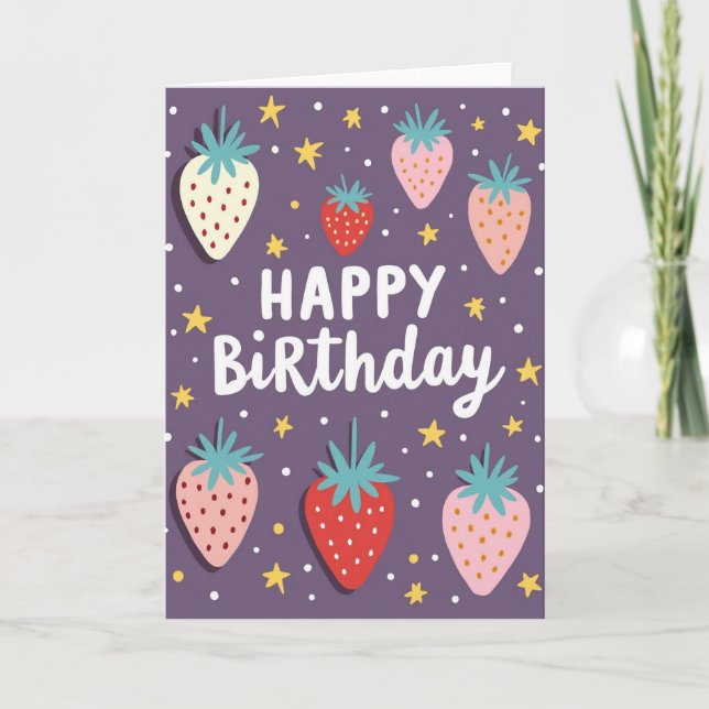 Carte d'anniversaire Baie de Prune (Devant)