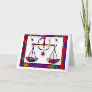 Carte d'anniversaire Balance