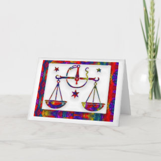 Carte d'anniversaire Balance