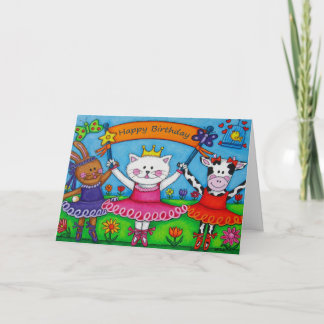 Carte d'anniversaire Ballerina Friends