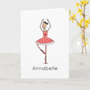 Carte d'anniversaire Ballerine personnalisée