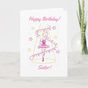 Carte d'anniversaire Ballet & Bunt Sister