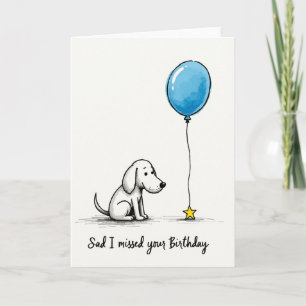 Carte d'anniversaire Ballon Chien