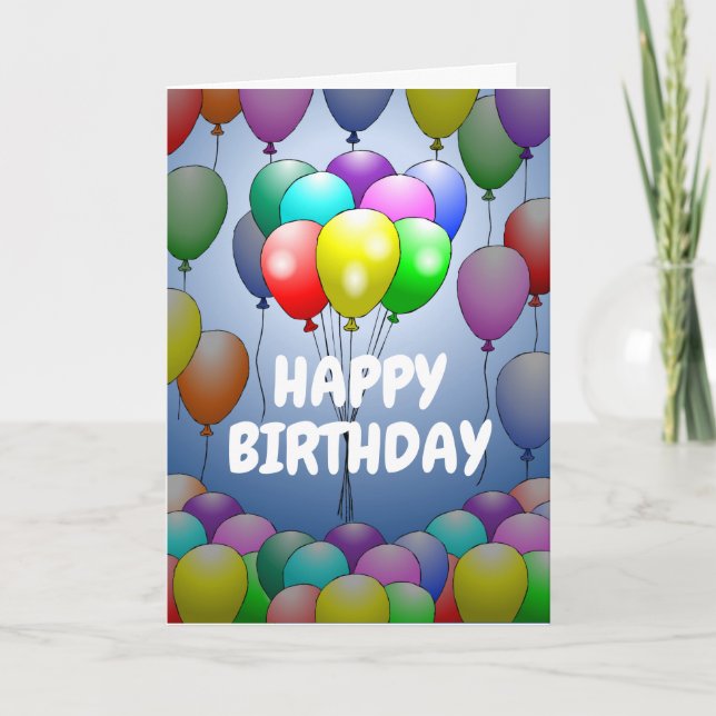 Carte d'anniversaire Ballons (Devant)