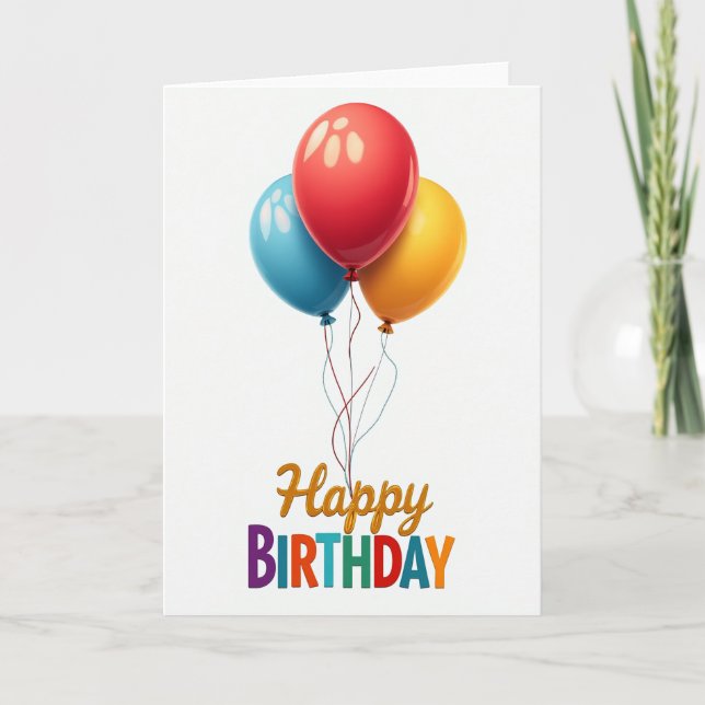 Carte d'anniversaire Ballons doux (Devant)