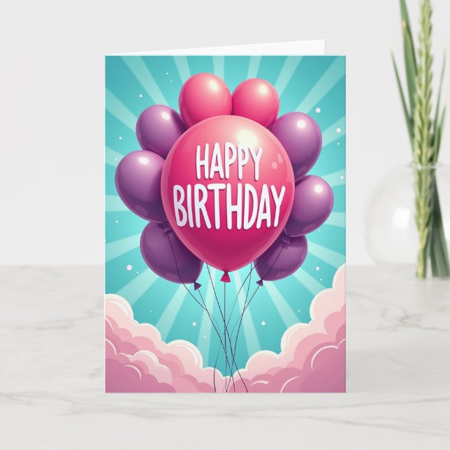 Carte d'anniversaire Ballons Jubilaires (Devant)