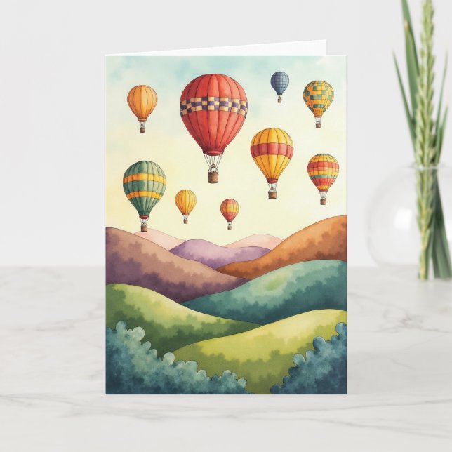 Carte d'anniversaire Balloon Sky (Devant)