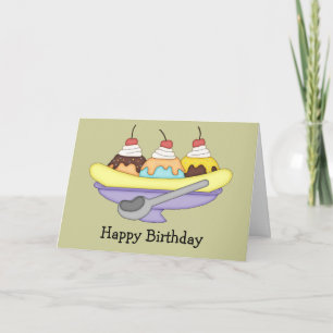 Carte d'anniversaire Banana Split