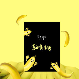 Carte d'anniversaire Bananes Cool