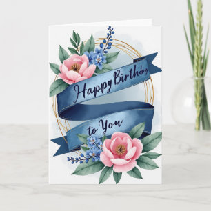 Carte d'anniversaire bannière de luxe