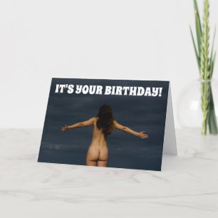CARTE D'ANNIVERSAIRE BARE BUTT BUTTMAN POUR LUI